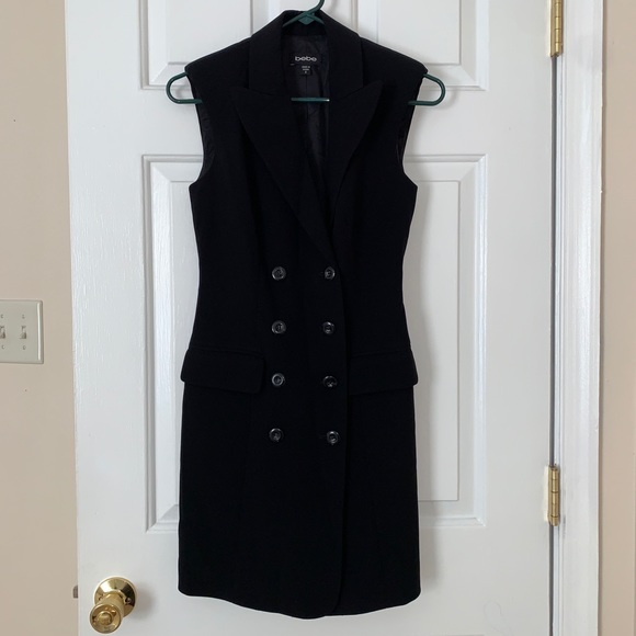 bebe tuxedo dress